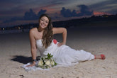 Chiffon Sheath Sweetheart Beach Wedding Dress With Ruffle Sweep Train